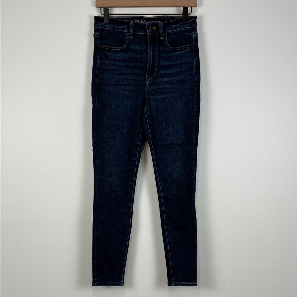 American Eagle Women’s 6 Super High-Rise Jegging Dark Wash Skinny Jeans